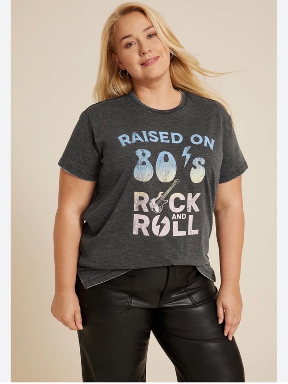 Maurices 'Raised on 80's Rock and Roll' Relaxed Fit Graphic Tee